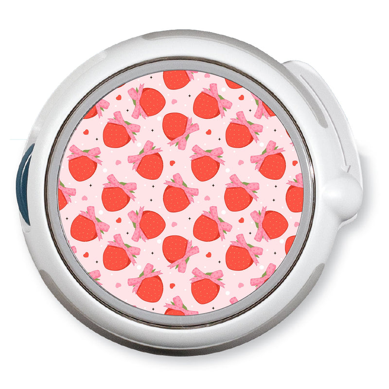 Peelz Strawberry Kisses twiist™ Automated Insulin Delivery System Stickers - Pump Peelz Peelz/Stickers White Smoke