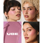 Good Weird Balmy Weather blush Rosy Brown Ube (soft lilac pink),Dragonfruit (soft red),Mango (peachy pink),Guava (dusty rose)