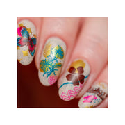 UberChic Beauty Mod Chic Garden Stamping Plate Dark Red