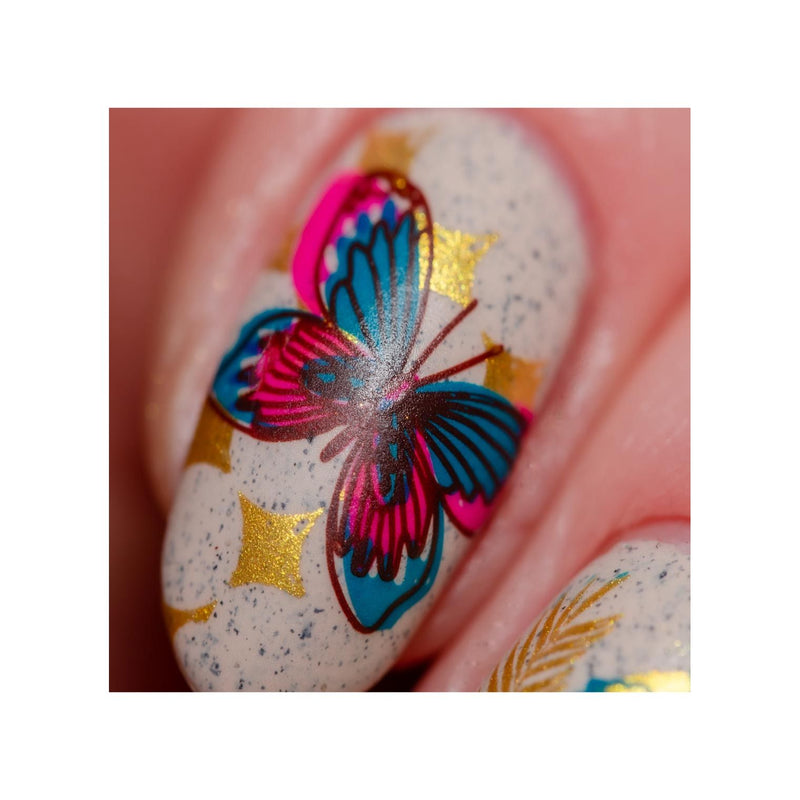 UberChic Beauty Mod Chic Garden Stamping Plate Pale Violet Red