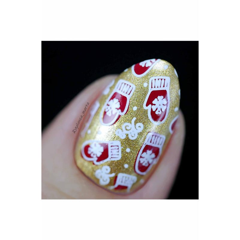 UberChic Beauty Jingle All The Way, (Christmas-05) Stamping Plate Dark Gray