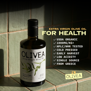 Olivea Ultra High Phenolic Extra Virgin Olive Oil — 1,000+ mg/kg Polyphenols Black