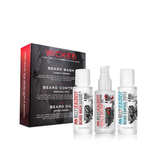 Billy Jealousy Wicked Beard Care Trio Kit Beard White Smoke