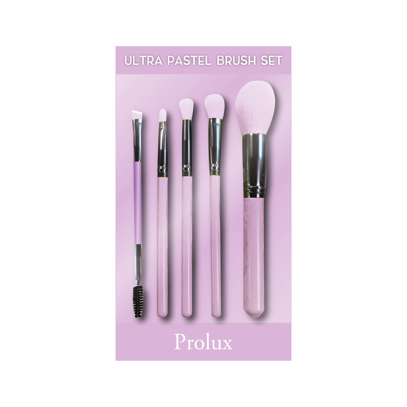 Prolux Cosmetics Ultra Pastel Brush Set brush Thistle Rainbow,Light Purple,Peach