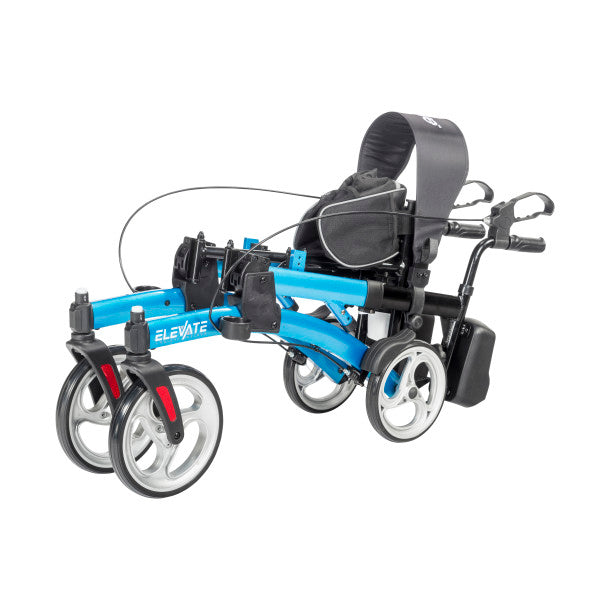 RIO Medical Supplies Elevate Upright Walker, Blue White Smoke
