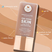 Profusion Cosmetics Feel Good Skin | Hydrating Skin Perfector Face Tan Fair 1,Fair 3,Light 1,Light 3,Medium 1,Medium 3,Medium 5,Tan 1,Tan 3,Tan 5,Deep 1,Deep 3