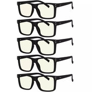 eyekeeper.com 5 Pack Square Large Blue Light Filter Readers UV2142 Eyeglasses White Smoke Black-5pcs / without magnification,Black-5pcs / +0.25,Black-5pcs / +0.50,Black-5pcs / +0.75,Black-5pcs / +1.00,Black-5pcs / +1.25,Black-5pcs / +1.50,Black-5pcs / +1.75,Black-5pcs / +2.00,Black-5pcs / +2.25,Black-5pcs / +2.50,Black-5pcs / +2.75,Black-5pcs