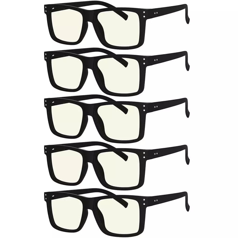 eyekeeper.com 5 Pack Square Large Blue Light Filter Readers UV2142 Eyeglasses White Smoke Black-5pcs / without magnification,Black-5pcs / +0.25,Black-5pcs / +0.50,Black-5pcs / +0.75,Black-5pcs / +1.00,Black-5pcs / +1.25,Black-5pcs / +1.50,Black-5pcs / +1.75,Black-5pcs / +2.00,Black-5pcs / +2.25,Black-5pcs / +2.50,Black-5pcs / +2.75,Black-5pcs