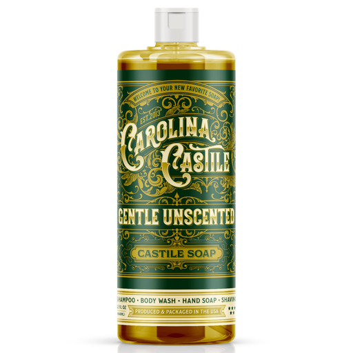 Carolina Castile Soap Gentle Unscented Castile Soap White Smoke 32 oz
