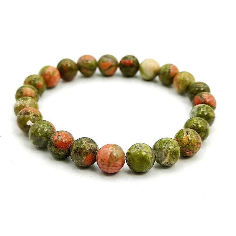 ZAQ Skin & Body Unakite Bracelet - Healing stone Olive Drab 6mm,8mm,10mm