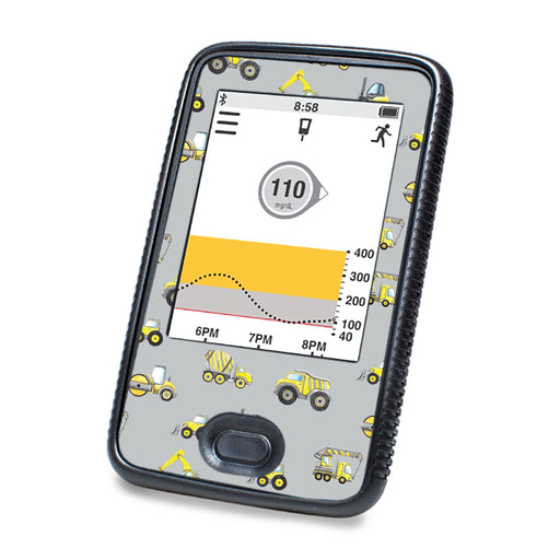 Peelz Under Construction Designed for DEXCOM G6 Touchscreen Receiver Peelz/Stickers White Smoke