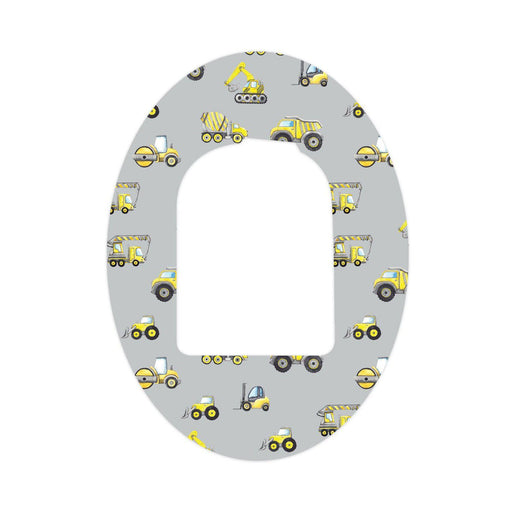Peelz Under Construction Pod Patch Tape - Pump Peelz Patch Medical Tape White Smoke 1-Pack Omnipod Tape