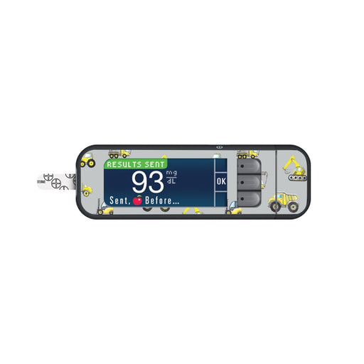 Peelz Under Construction Sticker for Bayer Contour Next Glucometer Peelz/Stickers White Smoke