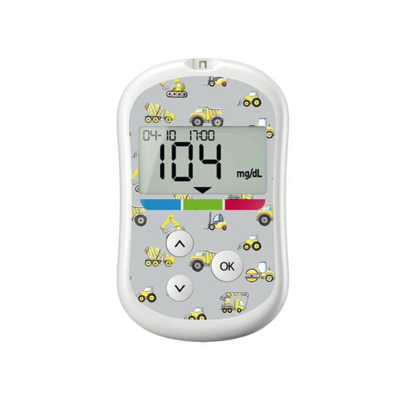 Peelz Under Construction for OneTouch Verio Flex Glucometer Peelz/Stickers Gray