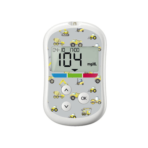 Peelz Under Construction for OneTouch Verio Flex Glucometer Peelz/Stickers Gray