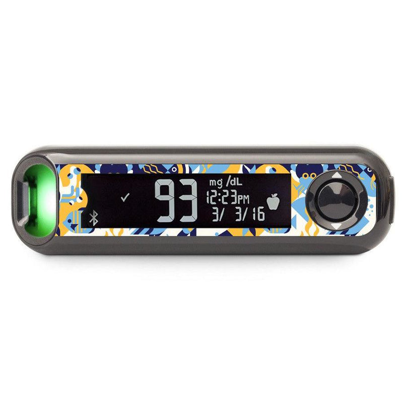 Peelz Underwater Abstract Bayer Contour© Next One Glucometer Peelz/Stickers Dark Slate Gray