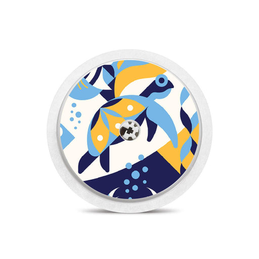 Peelz Underwater Abstract Freestyle Libre 2 Peelz/Stickers White Smoke Sensor Only