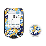 Peelz Underwater Abstract Freestyle Libre 2 Peelz/Stickers White Smoke Receiver + Sensor
