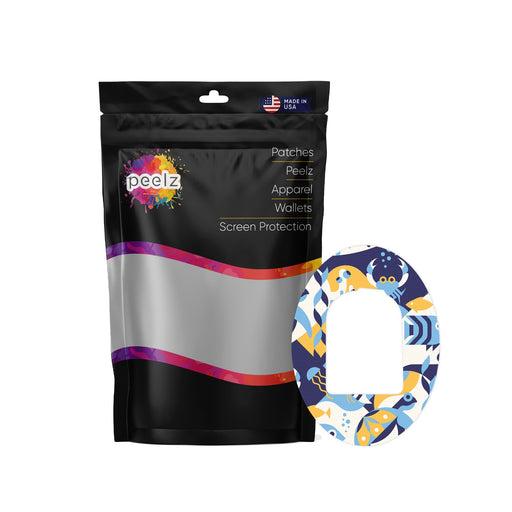 Peelz Underwater Abstract Pod Patch Tape - Pump Peelz Patch Medical Tape White Smoke 12-Pack (Set of 12 Patches),4-Pack (Set of 4 Patches)