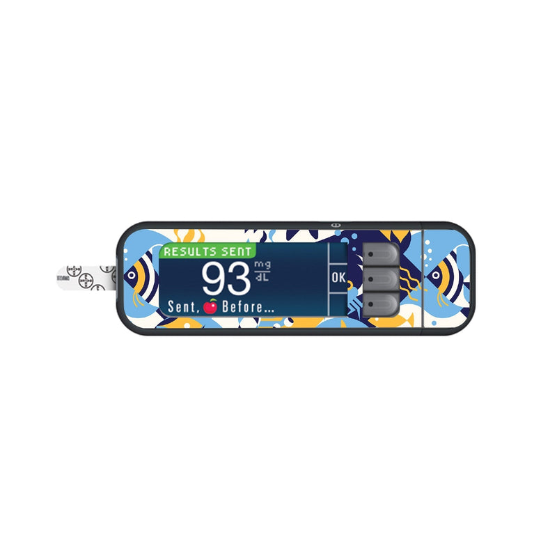 Peelz Underwater Abstract Sticker for Bayer Contour Next Glucometer Peelz/Stickers White Smoke