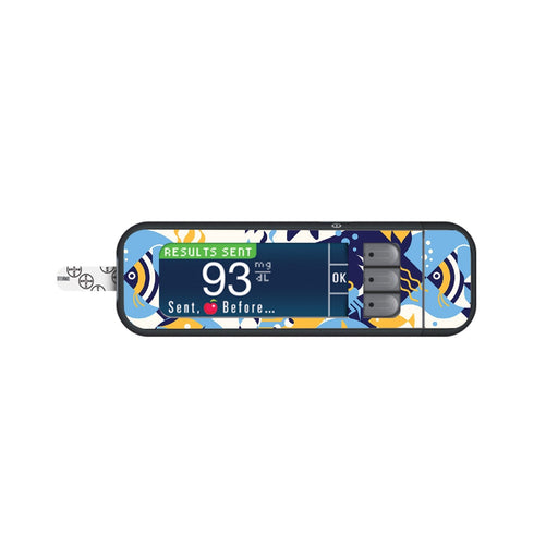 Peelz Underwater Abstract Sticker for Bayer Contour Next Glucometer Peelz/Stickers White Smoke