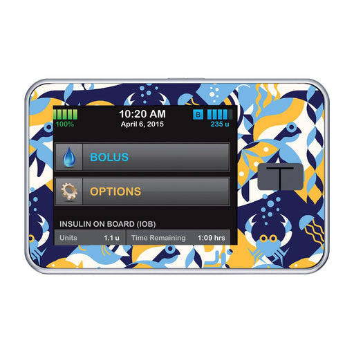 Peelz Underwater Abstract Sticker for Tandem t:slim Peelz/Stickers Black