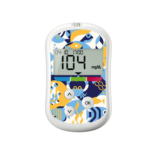 Peelz Underwater Abstract for OneTouch Verio Flex Glucometer Peelz/Stickers White Smoke