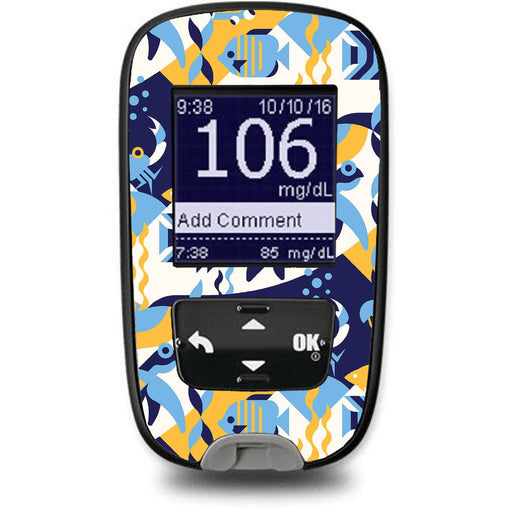 Peelz Underwater Abstract for the Accu-Chek Guide Glucometer Peelz/Stickers White Smoke