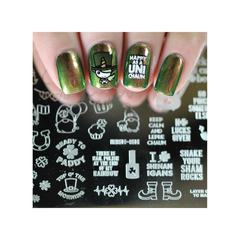 UberChic Beauty St Patrick's Day-05 Stamping Plate Dark Slate Gray