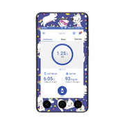 Peelz Unicorn Cats Sticker for Omnipod DASH® PDM – Pump Peelz Peelz/Stickers White Smoke Front Peelz