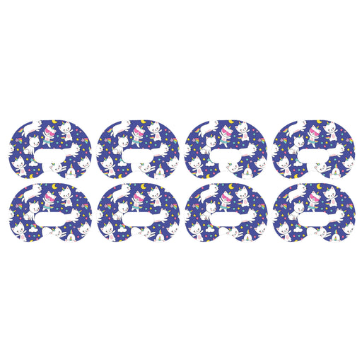 Peelz Unicorn Cats Medtronic Guardian Connect Patch Tape - Pump Peelz Patch Medical Tape White Smoke 4-Pack Medtronic CGM Tape