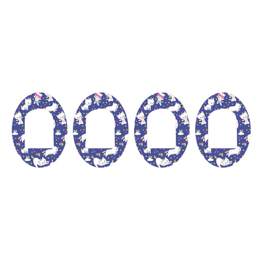 Peelz Unicorn Cats Pod Patch Tape - Pump Peelz Patch Medical Tape White Smoke 4-Pack Omnipod Tape
