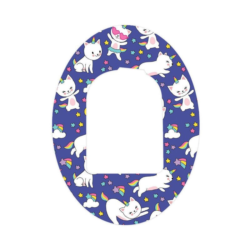 Peelz Unicorn Cats Pod Patch Tape - Pump Peelz Patch Medical Tape White Smoke 1-Pack Omnipod Tape