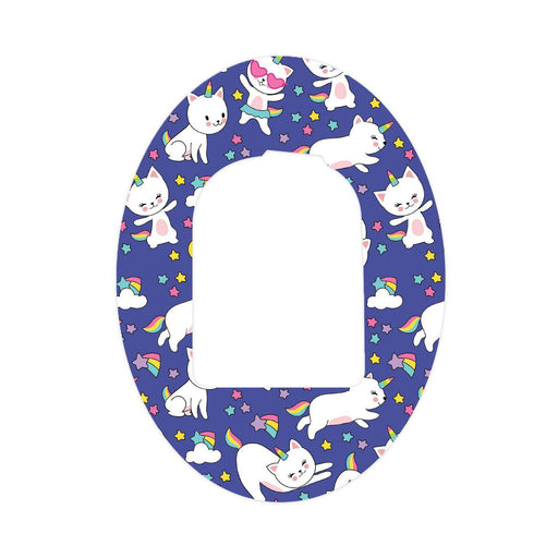 Peelz Unicorn Cats Pod Patch Tape - Pump Peelz Patch Medical Tape White Smoke 1-Pack Omnipod Tape