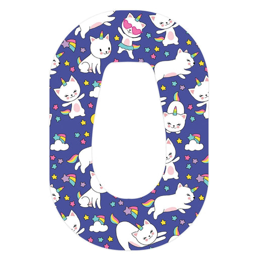 Peelz Unicorn Cats Dexcom G6 Patch Tape - Pump Peelz Patch Medical Tape White Smoke 1-Pack Dexcom G6 Tape