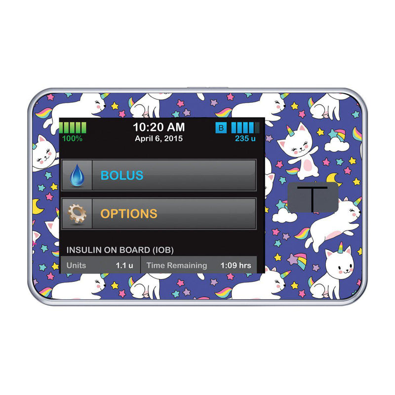 Peelz Unicorn Cats Sticker for Tandem t:slim Peelz/Stickers White Smoke