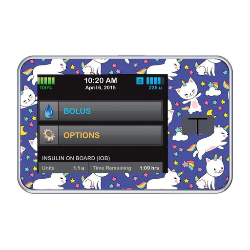 Peelz Unicorn Cats Sticker for Tandem t:slim Peelz/Stickers White Smoke