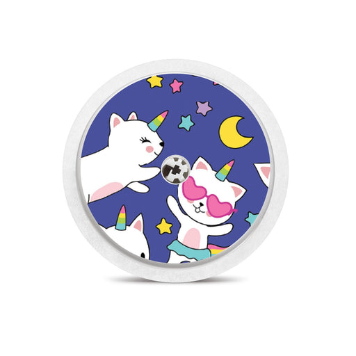 Peelz Unicorn Cats for Freestyle Libre 2 Peelz/Stickers White Smoke Sensor Only