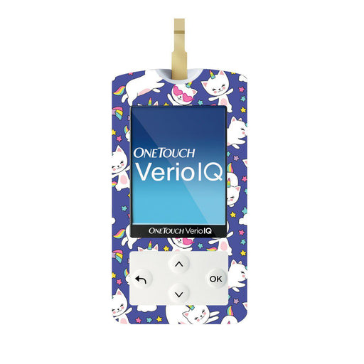 Peelz Unicorn Cats for OneTouch Verio IQ Glucometer Peelz/Stickers White Smoke