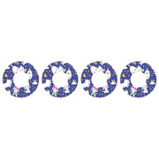 Peelz Unicorn Cats for Patch  Freestyle Libre and Universal Infusion Set Tape Patch Medical Tape White Smoke 4-Pack Libre/Universal