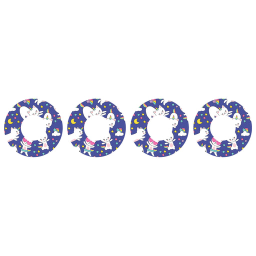 Peelz Unicorn Cats for Patch  Freestyle Libre and Universal Infusion Set Tape Patch Medical Tape White Smoke 4-Pack Libre/Universal
