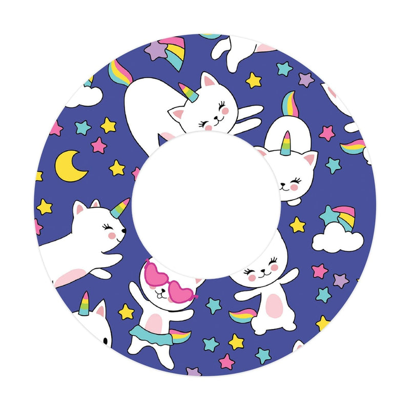Peelz Unicorn Cats for Patch  Freestyle Libre and Universal Infusion Set Tape Patch Medical Tape White Smoke 1-Pack Libre/Universal