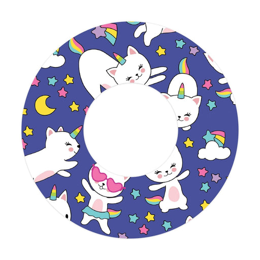 Peelz Unicorn Cats for Patch  Freestyle Libre and Universal Infusion Set Tape Patch Medical Tape White Smoke 1-Pack Libre/Universal