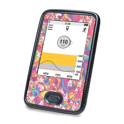 Peelz Unicorn Swirls Designed for DEXCOM G6 Touchscreen Receiver Peelz/Stickers White Smoke