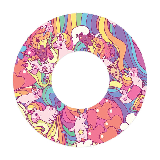 Peelz Unicorn Swirls Patch  Tape Designed for the FreeStyle Libre 2 Patch Medical Tape White Smoke 1-Pack Libre