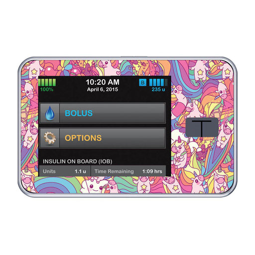 Peelz Unicorn Swirls Sticker for Tandem t:slim Peelz/Stickers Black