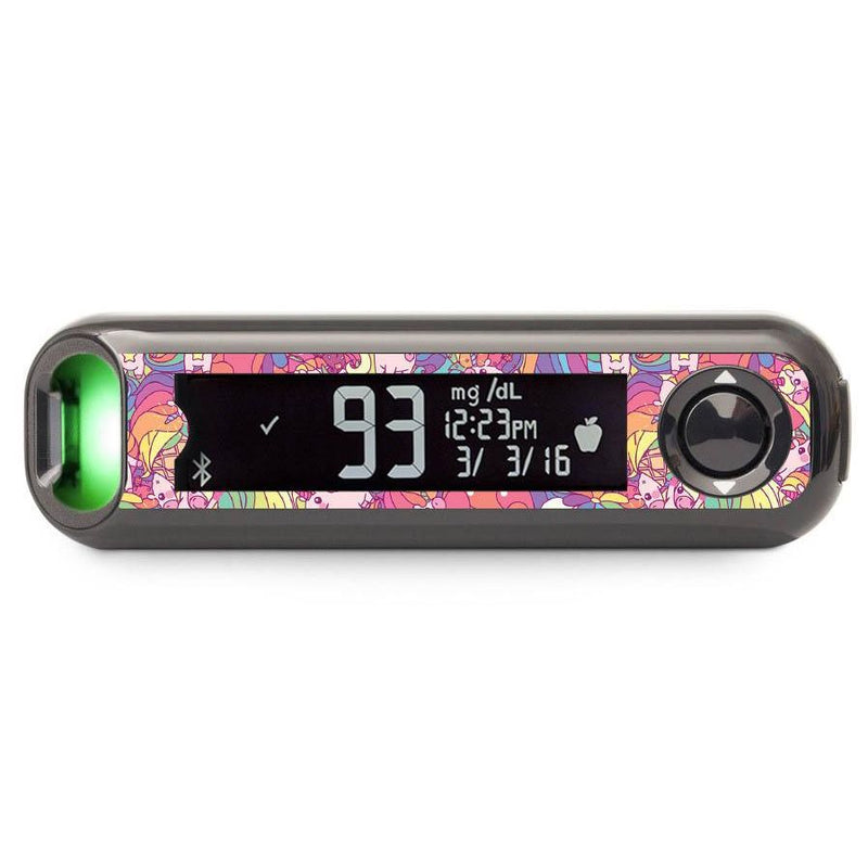 Peelz Unicorn Swirls for Bayer Contour© Next One Glucometer Peelz/Stickers Dark Slate Gray