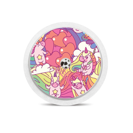 Peelz Unicorn Swirls for Freestyle Libre 2 Peelz/Stickers White Smoke Sensor Only