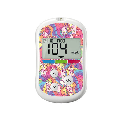 Peelz Unicorn Swirls for OneTouch Verio Flex Glucometer Peelz/Stickers White Smoke