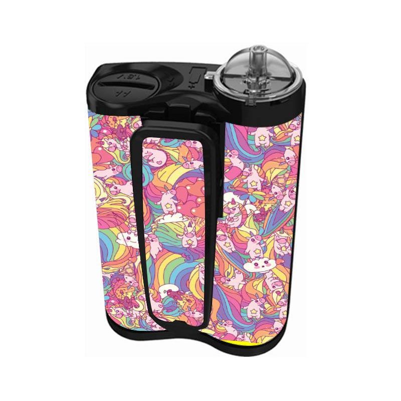 Peelz Unicorn Swirls for Sticker for Medtronic MiniMed 770G & 780G Peelz/Stickers White Smoke Back and Clip Peelz